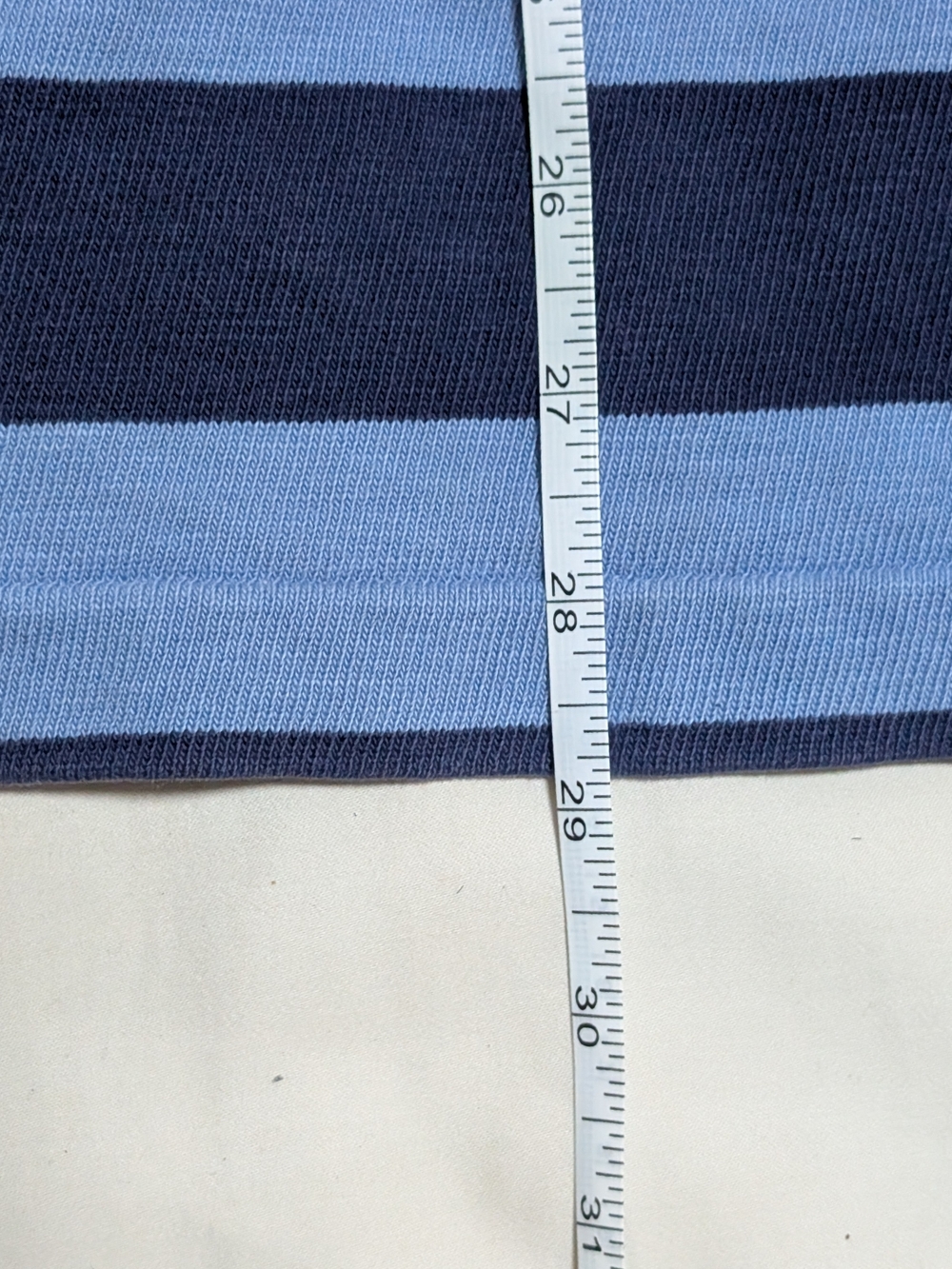Ralph Lauren Kayak Rafting Guide Blue & Navy Striped Rugby Polo - Picture 7 of 7